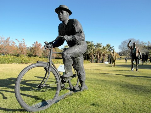 Sol Plaatje bicycle sculpture