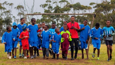 Herdsman Sibongile Mankayi’s boys’ soccer team kitted out by Dreamfields organisation