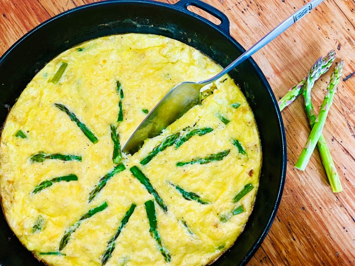 What’s cooking today: Asparagus and cheese frittata