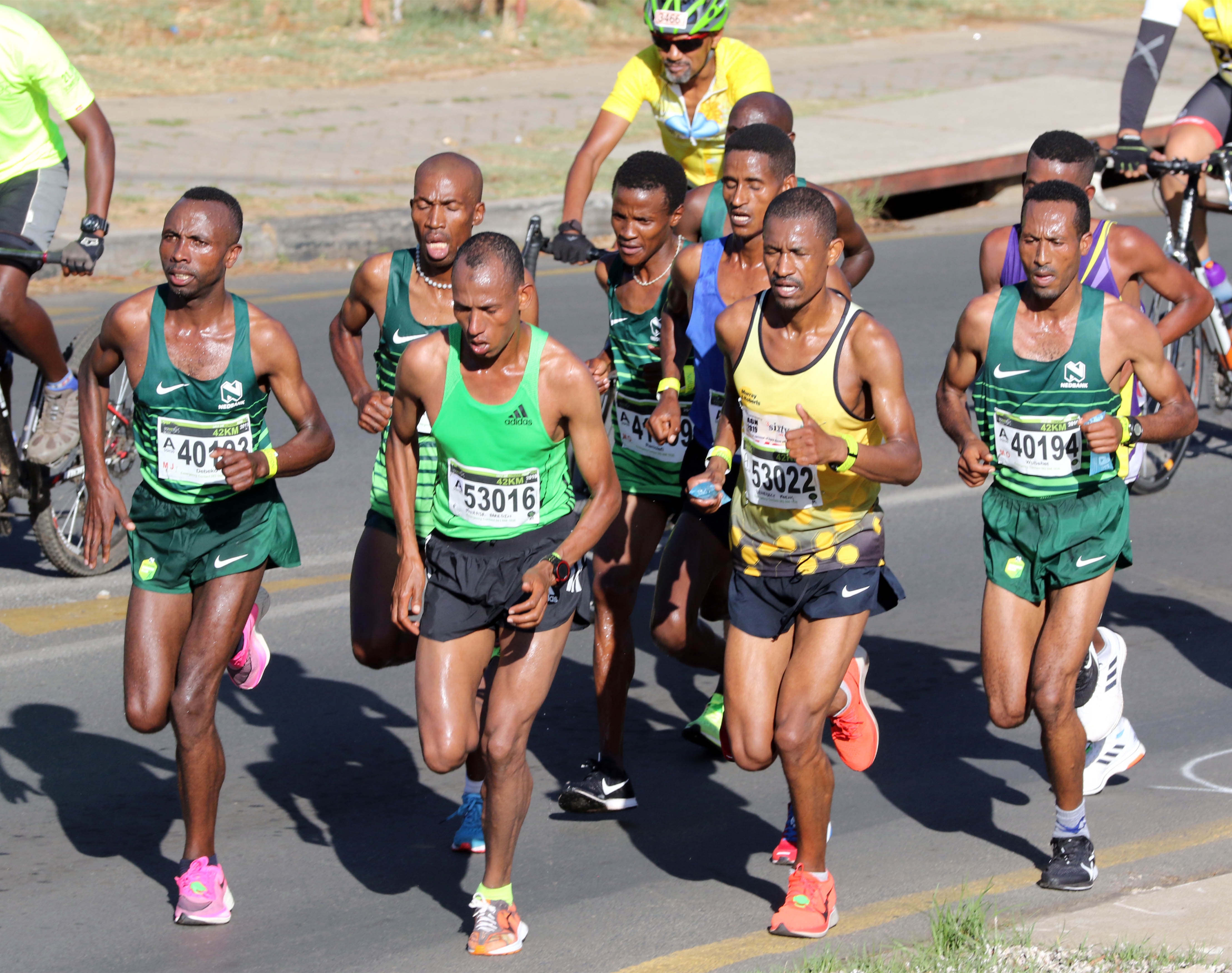 Winner of 2019 Soweto Marathon, Ethiopian Dakako Dakaow during the Soweto Marathon at FNB stadium on November 03, 2019 in Johannesburg, South Africa. Image: Antonio Muchave / Gallo Images