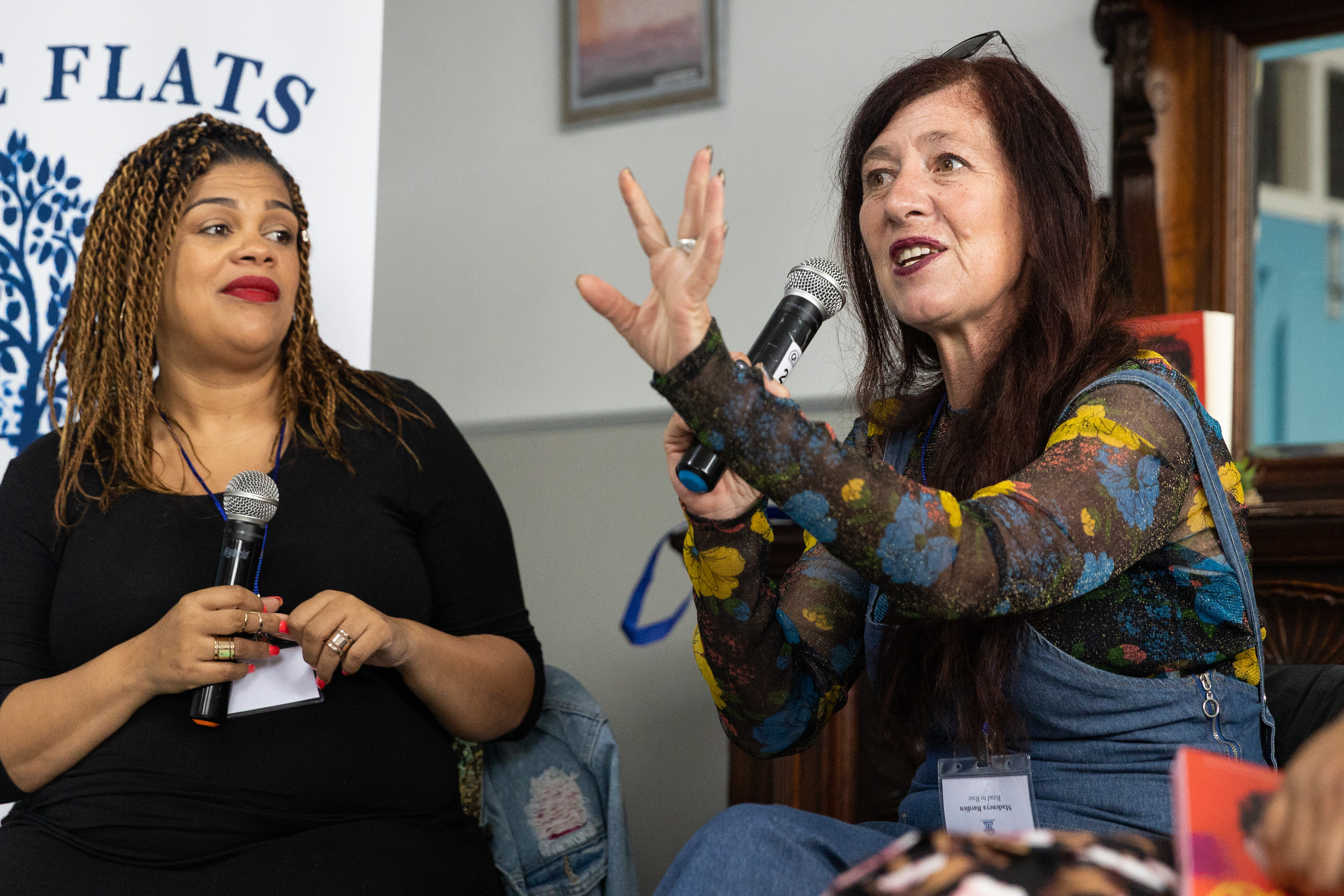 Sara-Jayne Makwala King in discussion with Melinda Ferguson