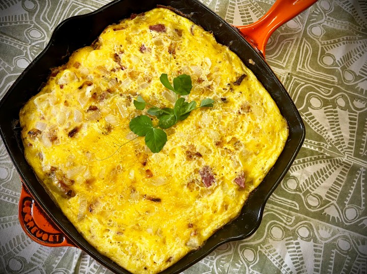What’s cooking today: Potato & salami breakfast skillet