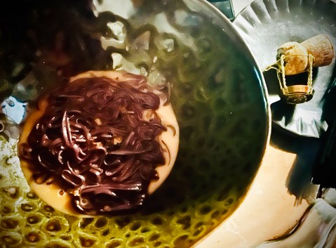 What’s cooking today: Black soba noodles with truffle-butter and Night Nectar sauce