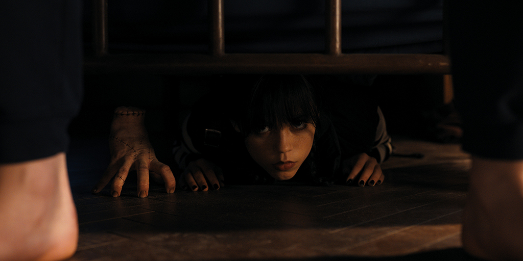 Jenna Ortega as Wednesday Addams in 'Wednesday'. Image: Courtesy of Netflix 