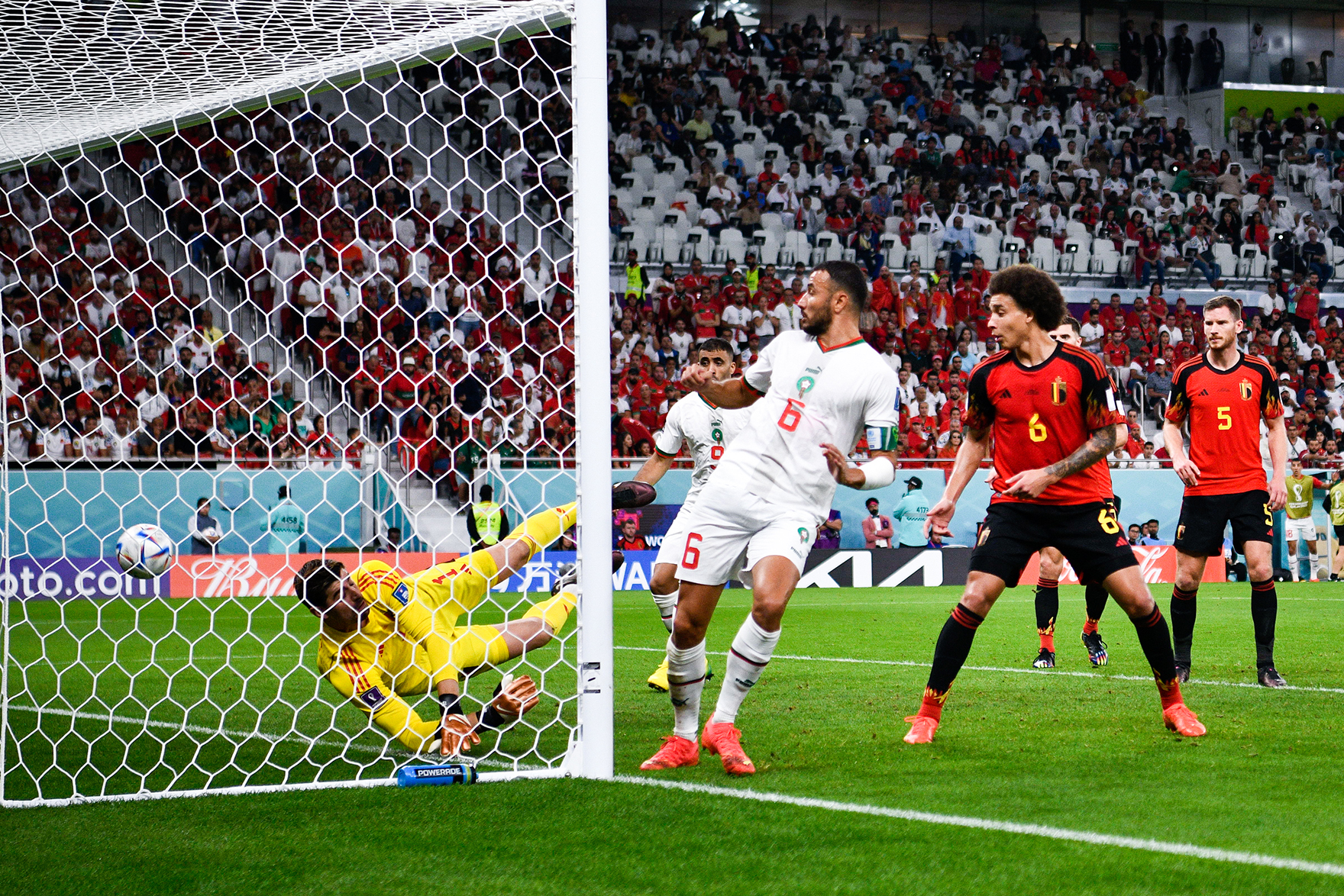 Morocco score against Belgium