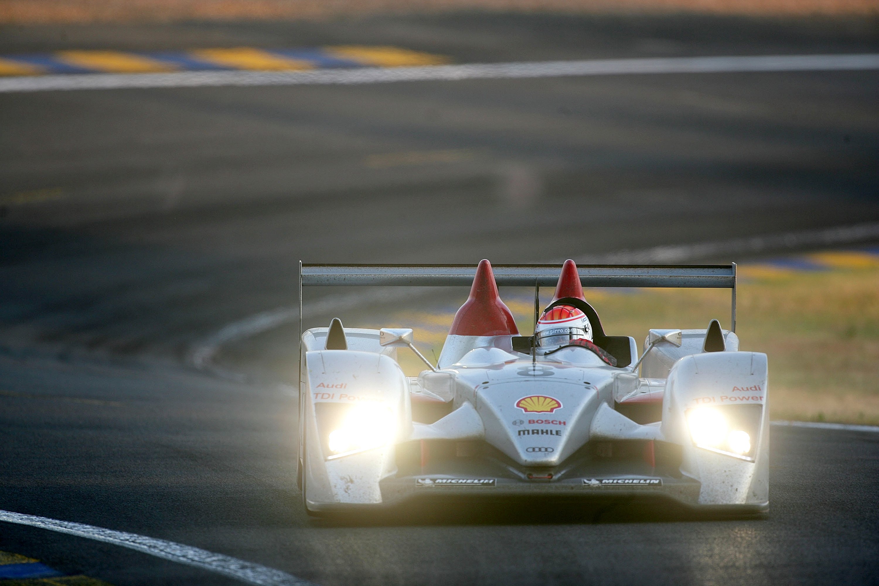 Audi's Emanuele Pirro during the ''Le Mans 24h Race'' at the Le Sarthe Circuit on June 17, 2006 in Le Mans, France. Image: John Marsh / Getty Images