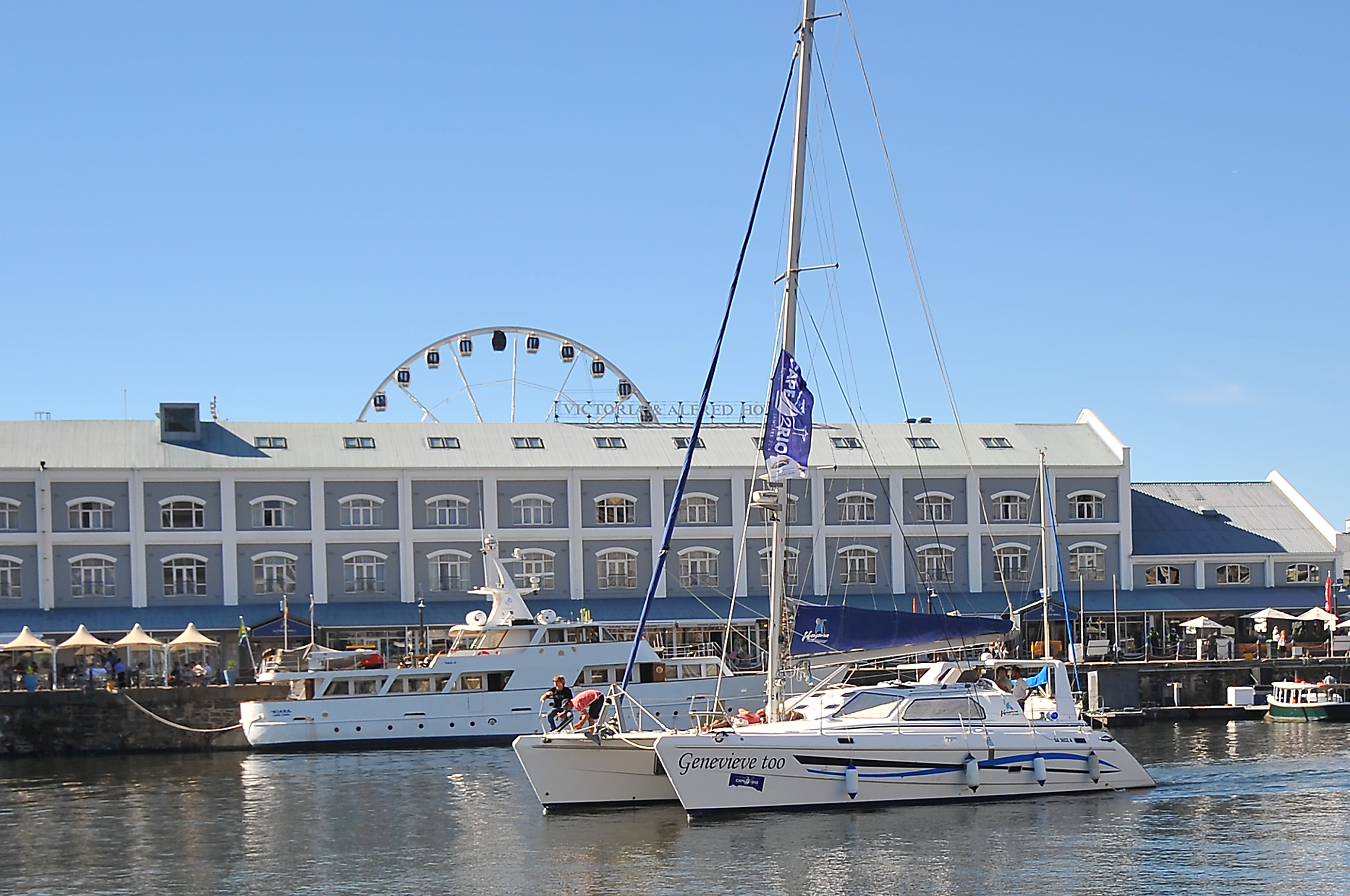 CAPE TOWN, SOUTH AFRICA - JANUARY 02: A general view of Genevieve too at the V & A Waterfront on January 02, 2014 in Cape Town, South Africa. (Photo by Ashley Vlotman/Gallo Images)