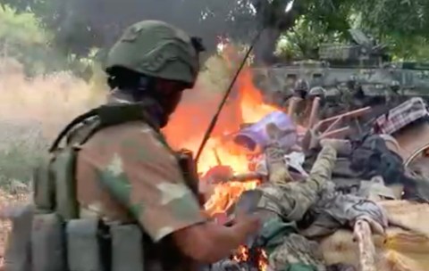 Defence officials probe ‘despicable’ video of soldiers apparently burning insurgent bodies like rubbish