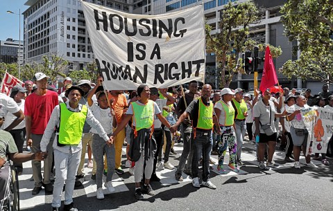 State of the nation — housing rights activists march against ‘abuse’ of landless people in Cape Town