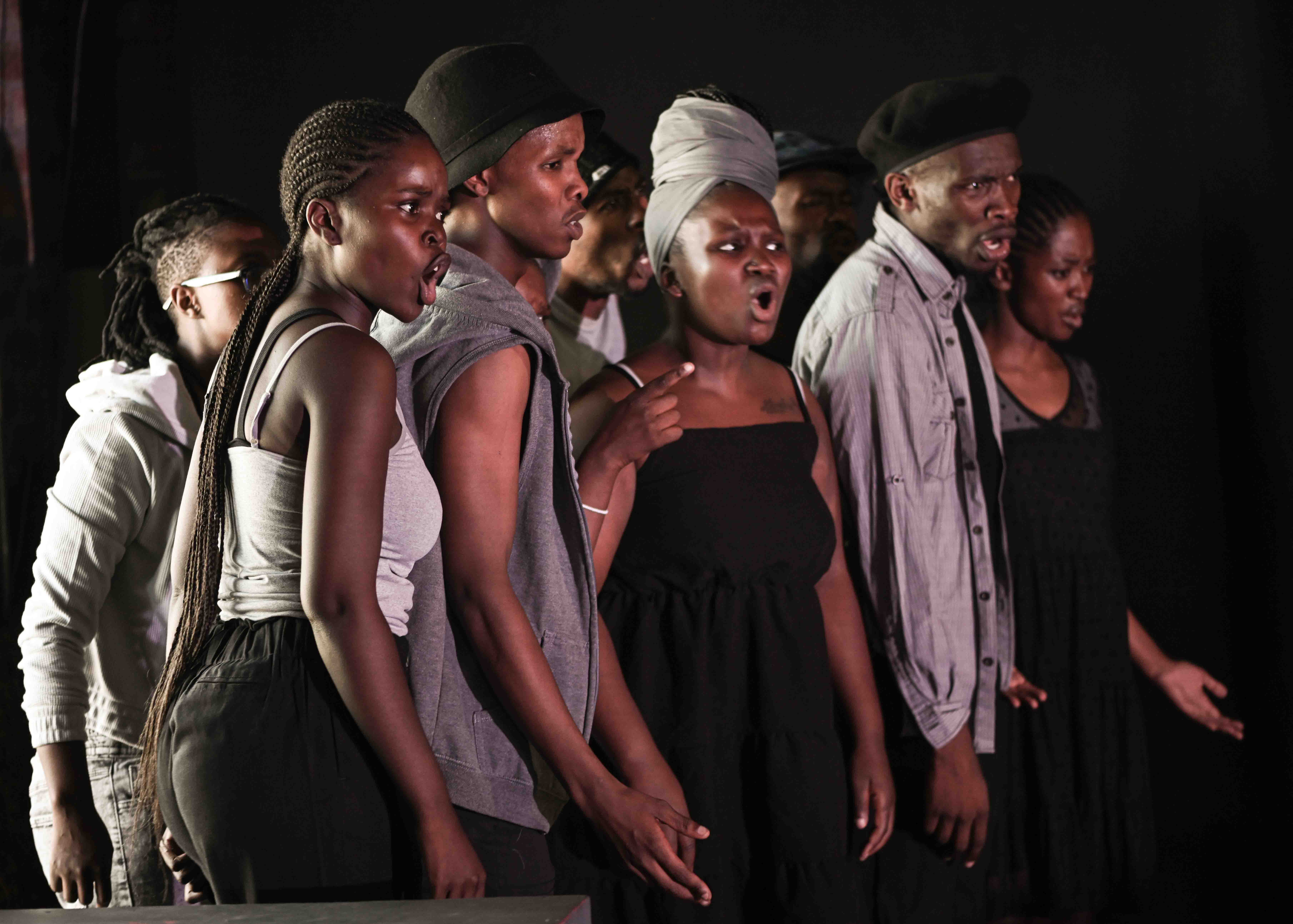 The Magnet Youth Company in 'Oedipus at Colonus #aftersophocles'. Image: Fiona MacPherson