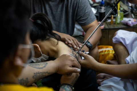 In images: The Wai Kru Spirited Tattoo Festival at Wat Bang Phra in Thailand