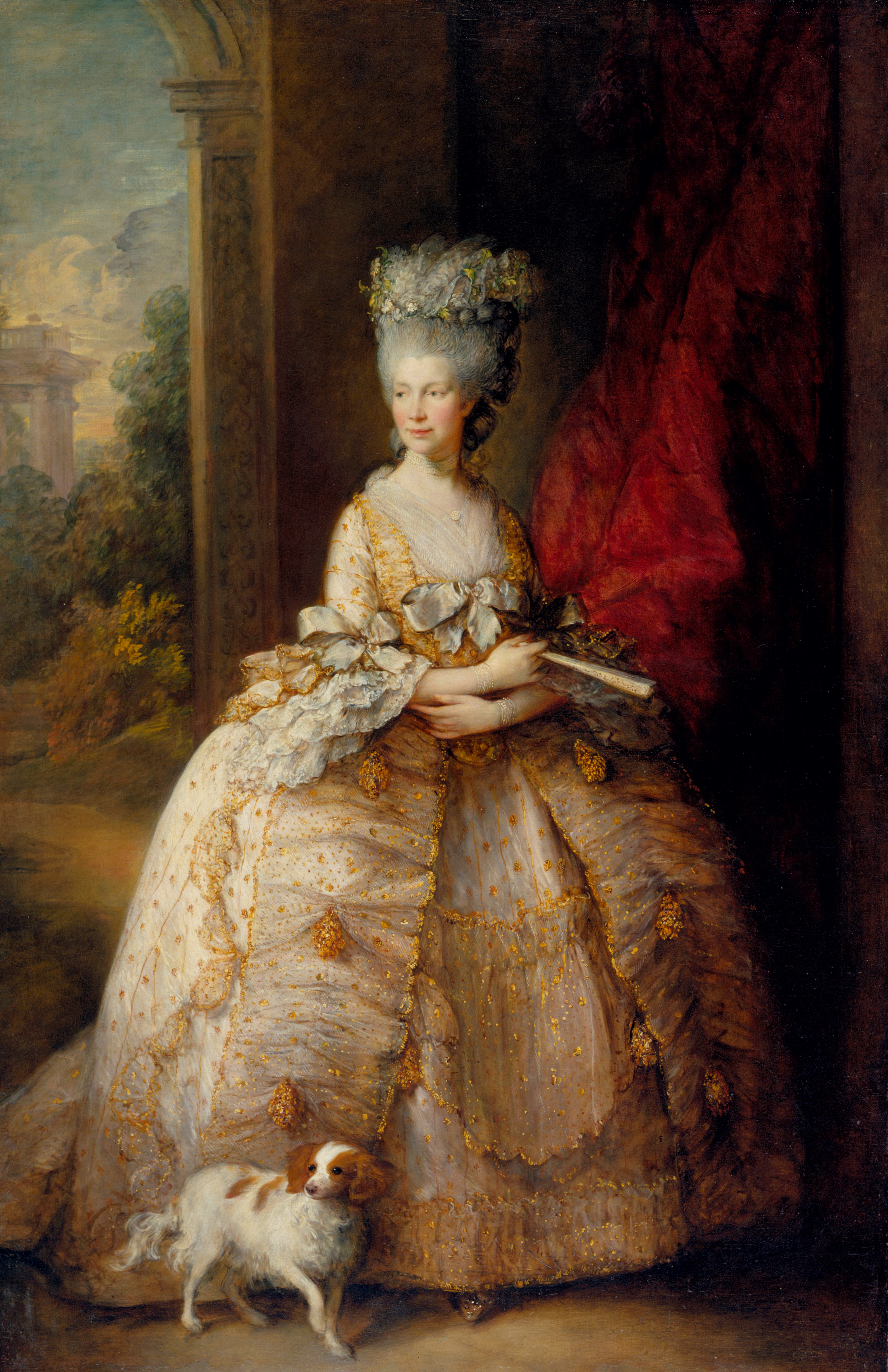 Portrait of Queen Charlotte by Thomas Gainsborough (1781). Image: Royal Collection