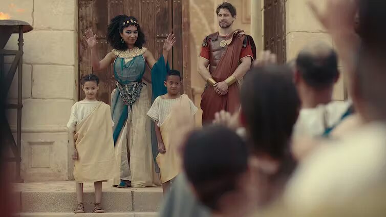 Cleopatra with her family in Netflix’s 'Queen Cleopatra'. Image: Courtesy of Netflix