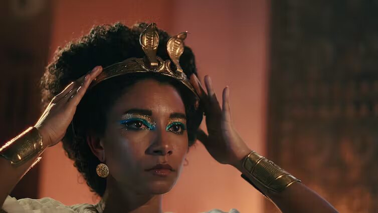 Adele James in Queen Cleopatra in Netflix’s 'Queen Cleopatra'. Image: Courtesy of Netflix