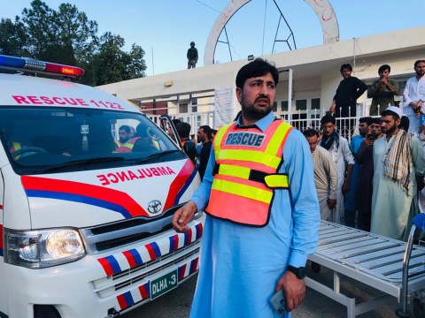 Suicide bomb at political rally in Pakistan kills more than 40 people