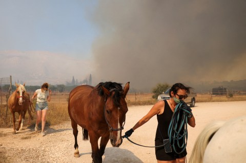Wildfire burns near Athens, Greece, and more from around the world