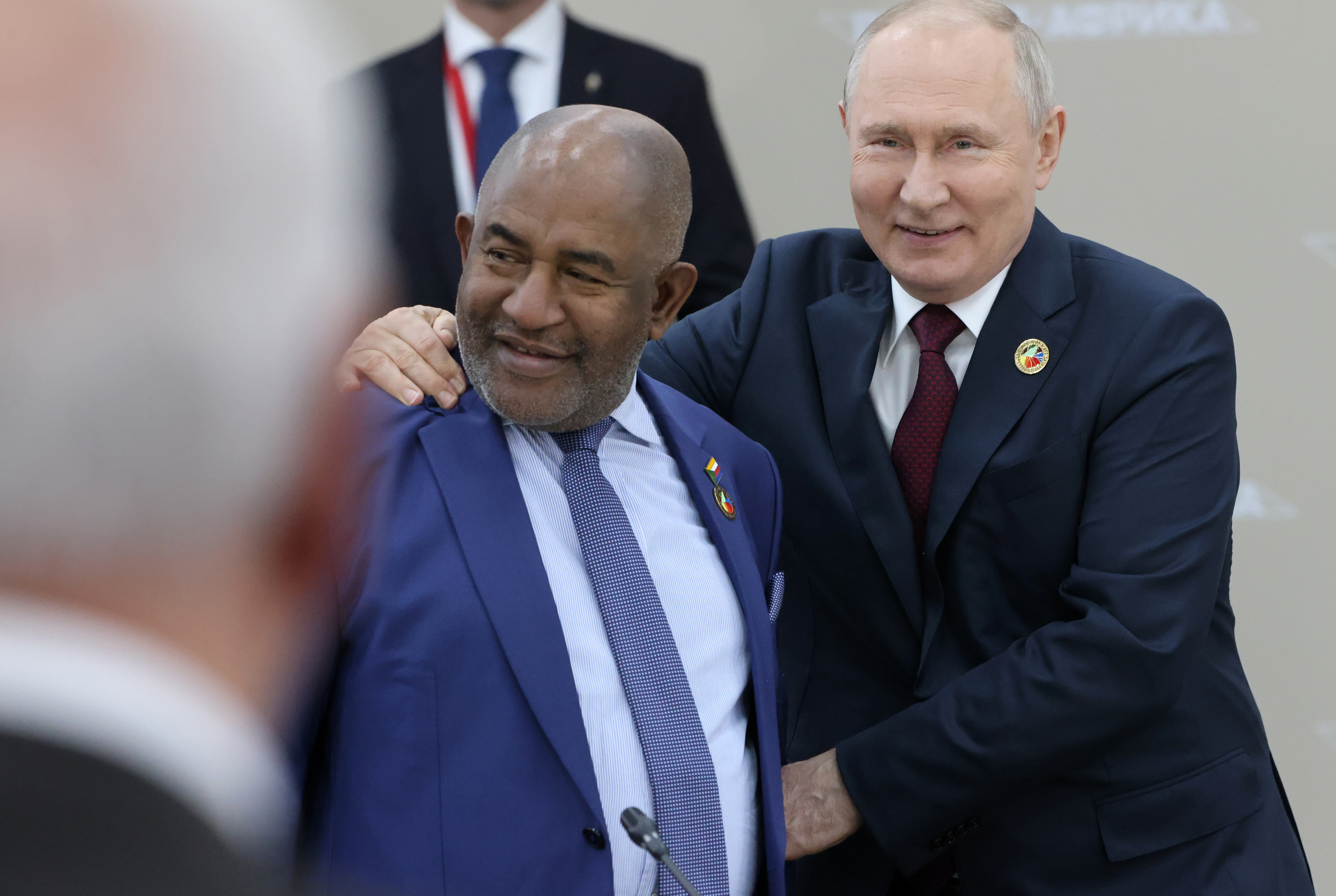 russia nuclear power, African Union chair Azali Assoumani and Russian president Vladimir Putin
