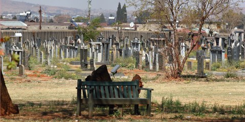 a view of Avalon Cemetery in Soweto