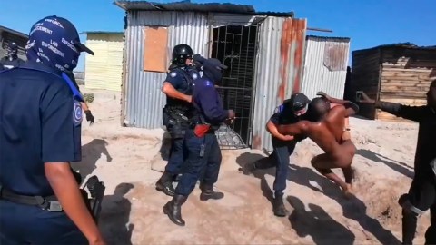 City of Cape Town law enforcement drags naked man out of his house