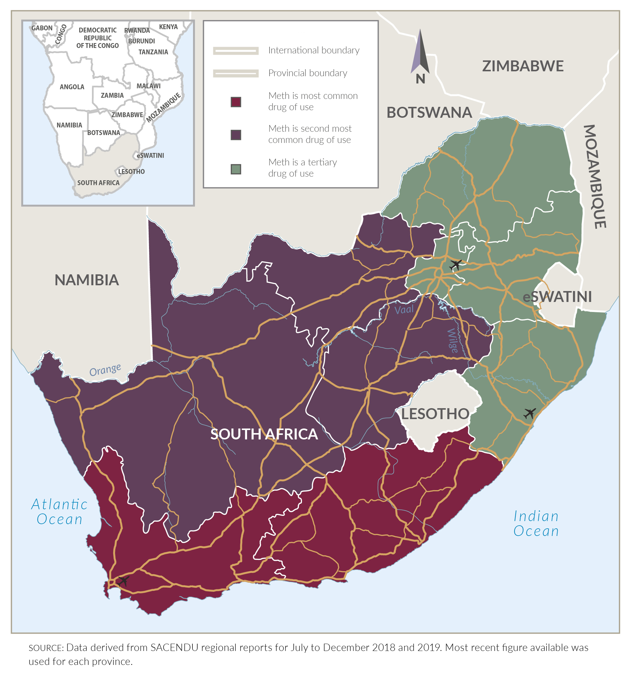meth use in South Africa