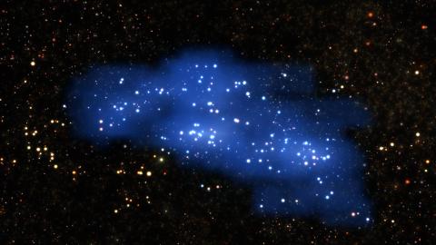 Giant galaxy supercluster found lurking in early Universe
