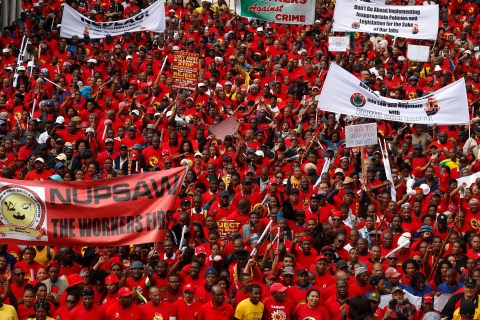Saftu guns for Ramaphosa in country-wide marches