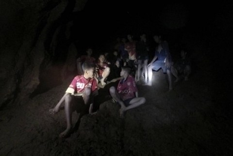 Four boys rescued from flooded Thai cave